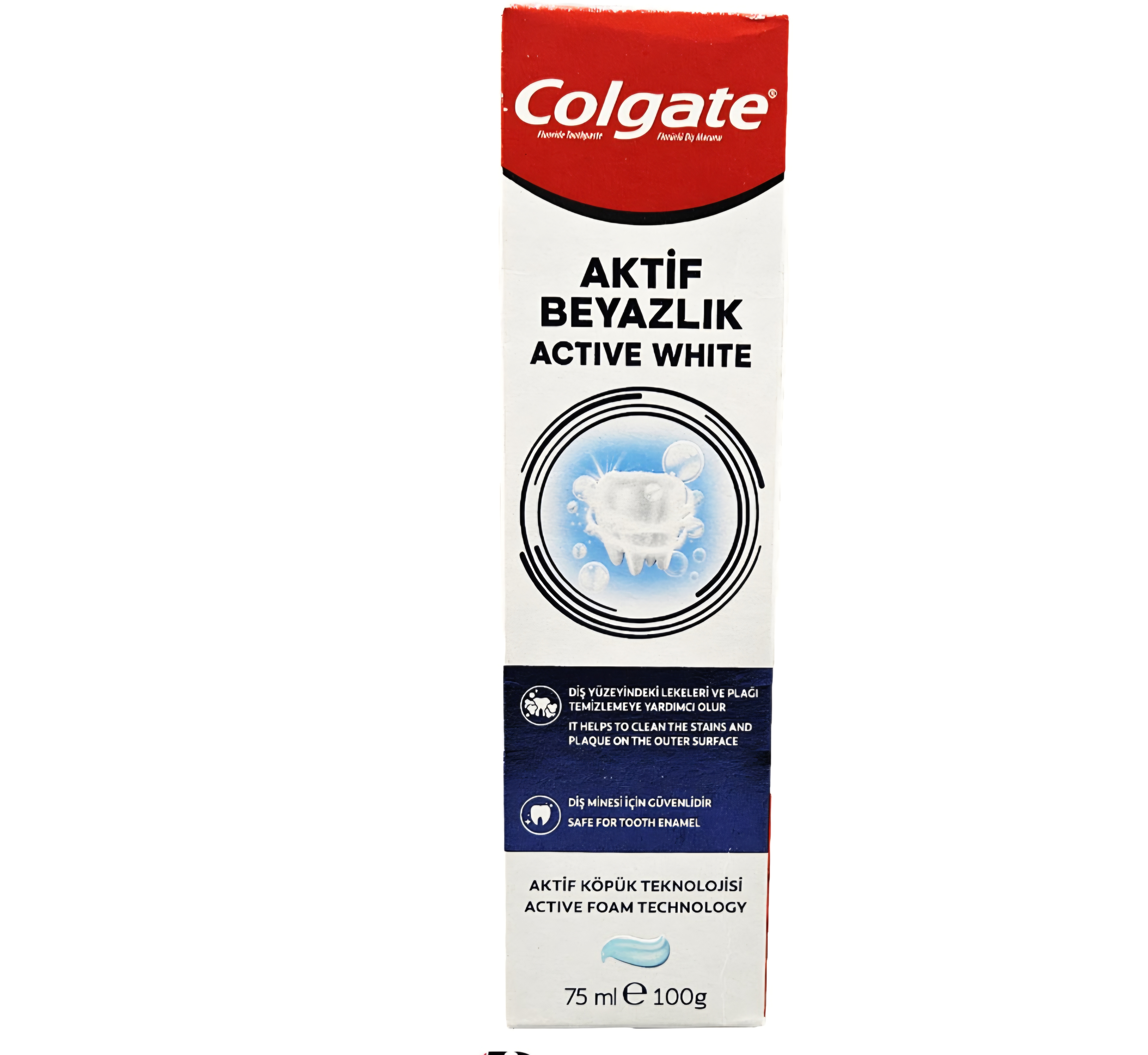 خمیر دندان کلگیت مدل Active Whiteاز بین برنده زردی دندان۷۵ میل