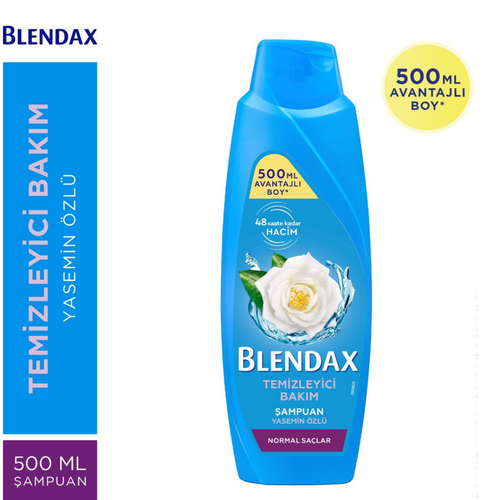 شامپو بلنداکس Blendax اصل ترکیه حاوی عصاره گل یاس مناسب موهای نرمال حجم 500 میل