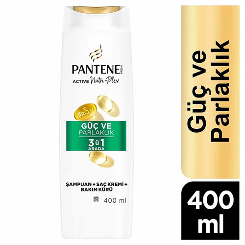 شامپو تقویت کننده مو پنتن مدل Guc Ve Parlaklik 3in1 حجم 400 میلی لیتر