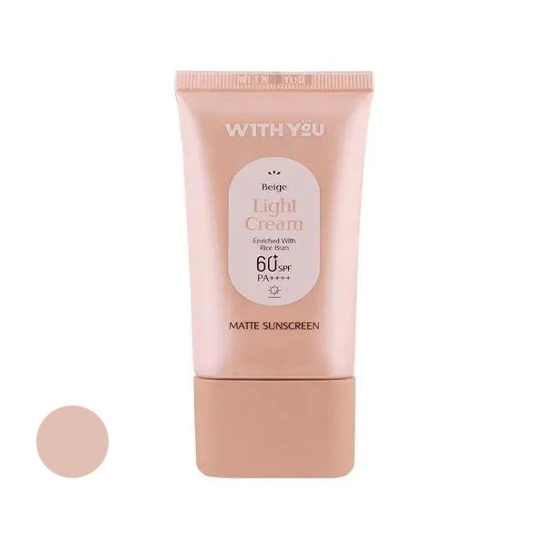 کرم ضد آفتاب ویت یو SPF 60 رنگی بژ روشن حجم ۵۰ میلی لیتر