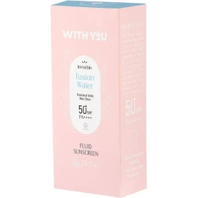 کرم ضد آفتاب فلوئید بی رنگ ویت یو With You Fusion Water Spf50 مناسب صورت و بدن حجم 60 میل