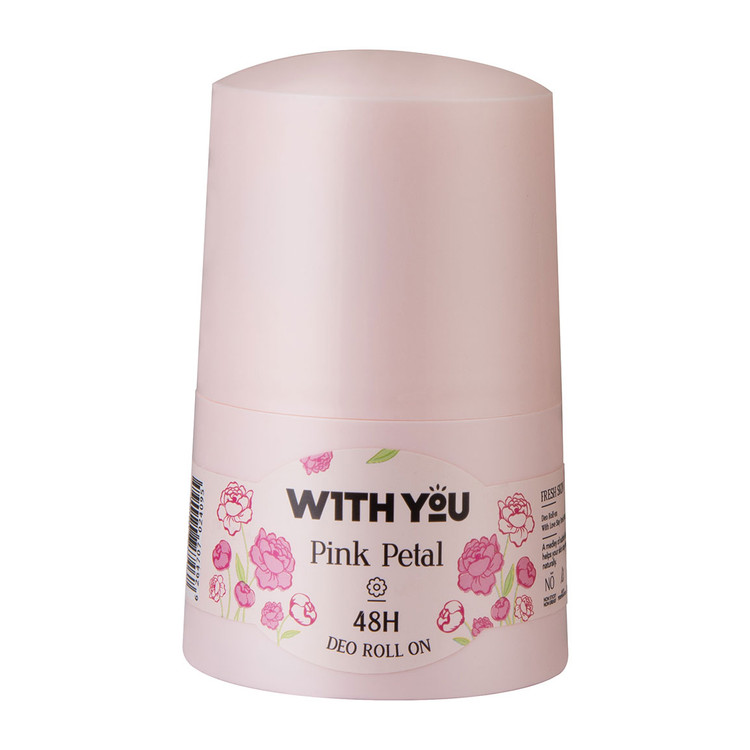 مام رول ضد تعریق ویت یو مدل Pink Petal حجم 50 میلی لیتر