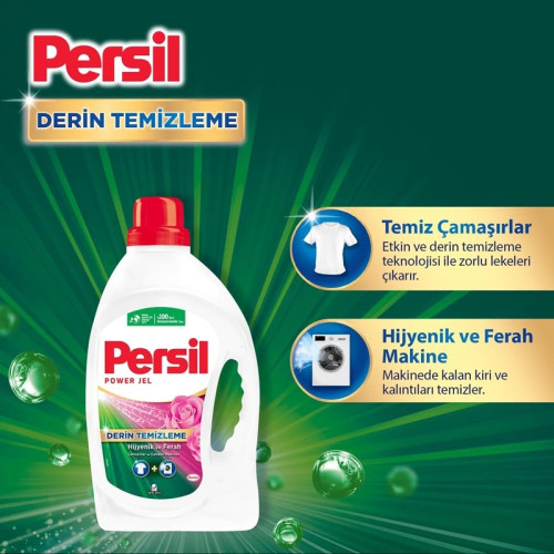 مایع لباسشویی پرسیل مدل Derin Temizleme حجم 4 لیتر رایحه گل رز